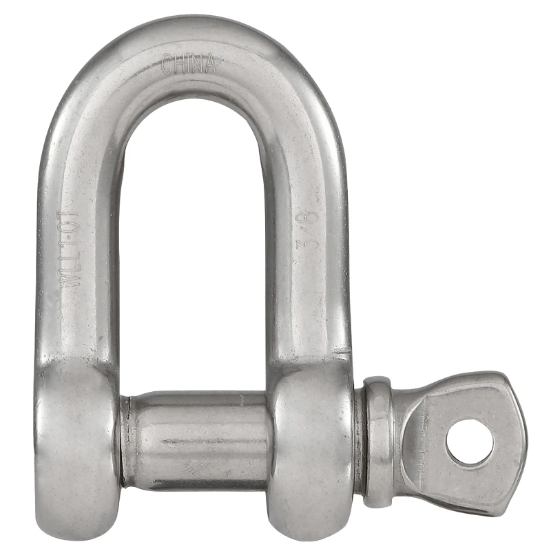3/8 Inch Stainless Steel D Shackle for Heavy Duty Applications