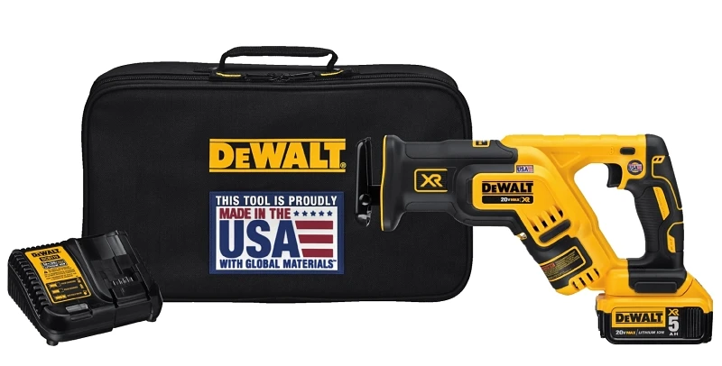 20-Volt MAX XR Compact Cordless Reciprocating Saw Kit with Brushless Motor and Variable Speed up to 2,900 Strokes Per Minute