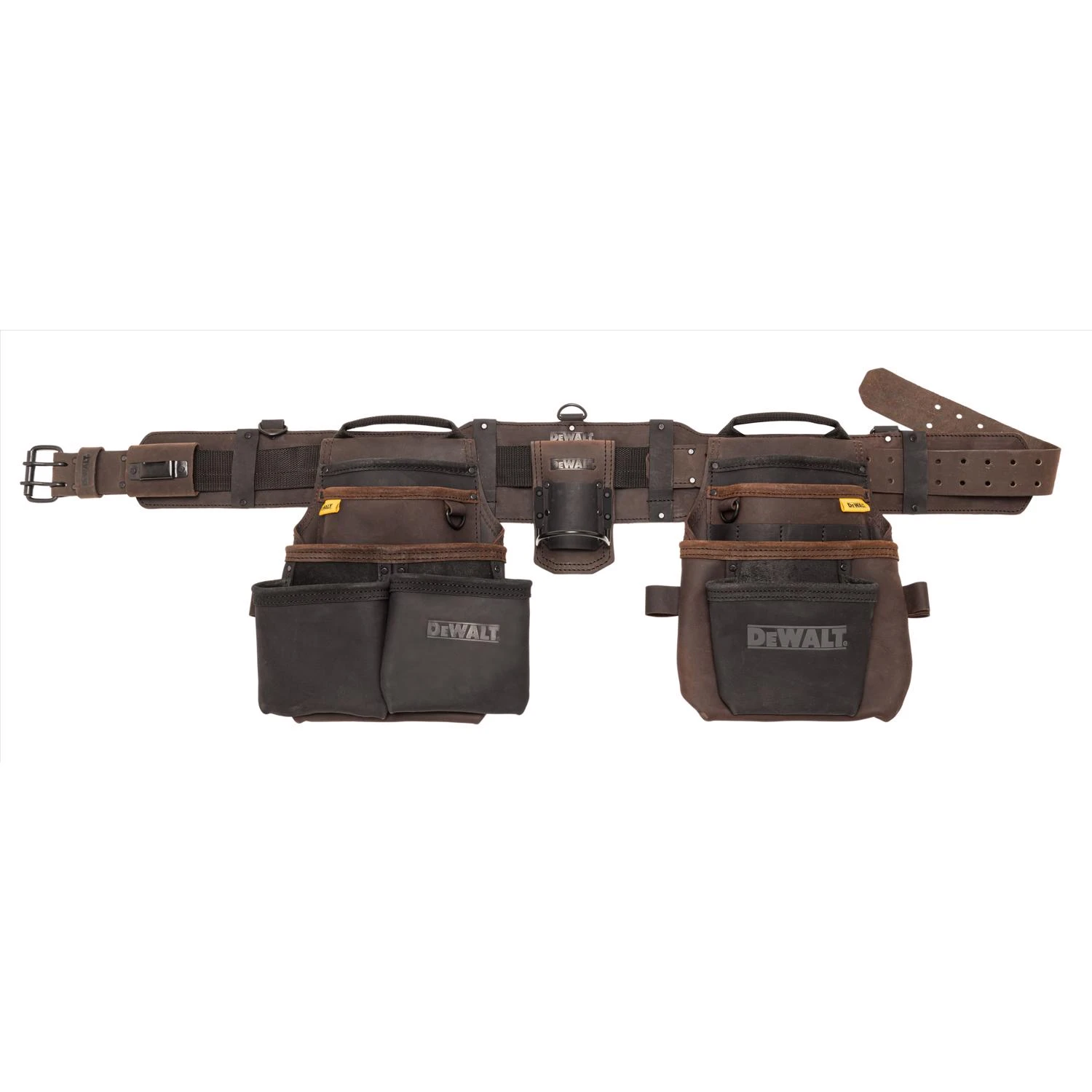 18 Pocket Leather Tool Rig - Durable Brown Tool Storage Solution