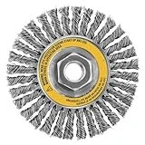 Carbon Steel Stringer Wire Wheel Brush, 6 Inch Diameter by 5/8 Inch Arbor