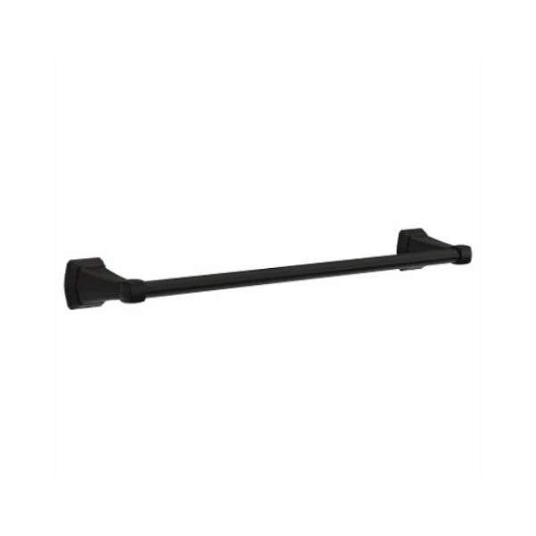 Flynn Matte Black Towel Bar, 18 Inch Length, Durable Bathroom Accessory