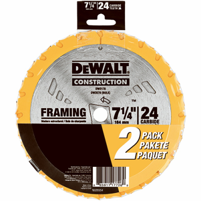 Circular Saw Blade, 7.25-In., 24-Tooth, 2-Pack