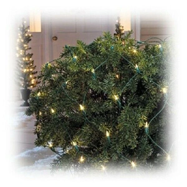 Staylit 100-Light Warm White LED Net Light Set with Green Wire