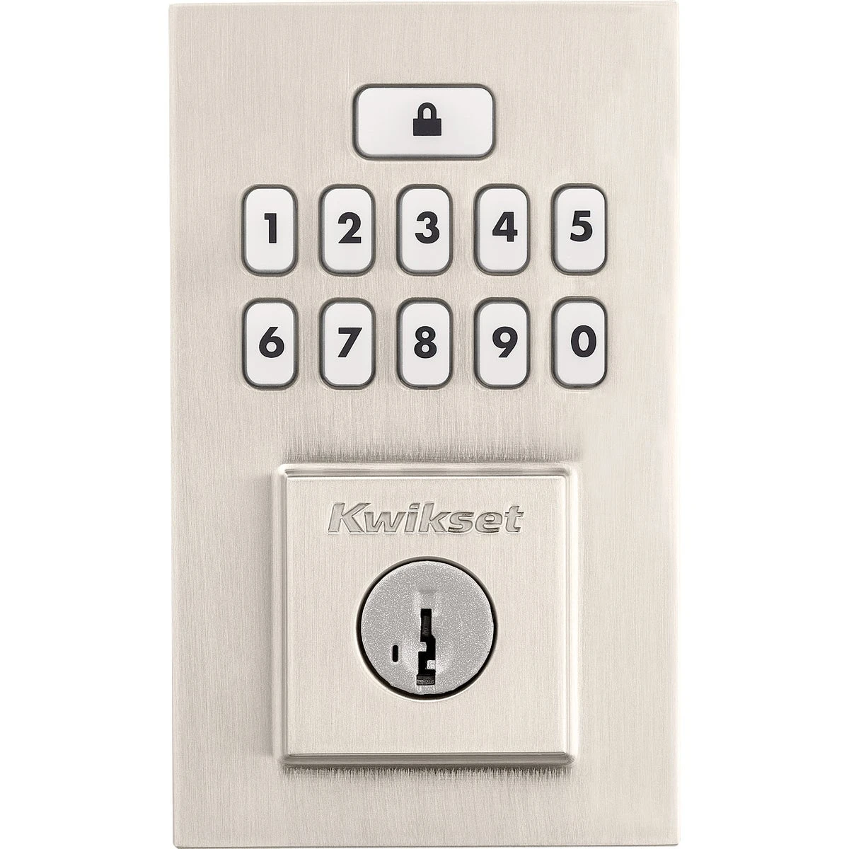 Smart Code Electronic Deadbolt Lock in Satin Nickel Finish with 16 User Codes