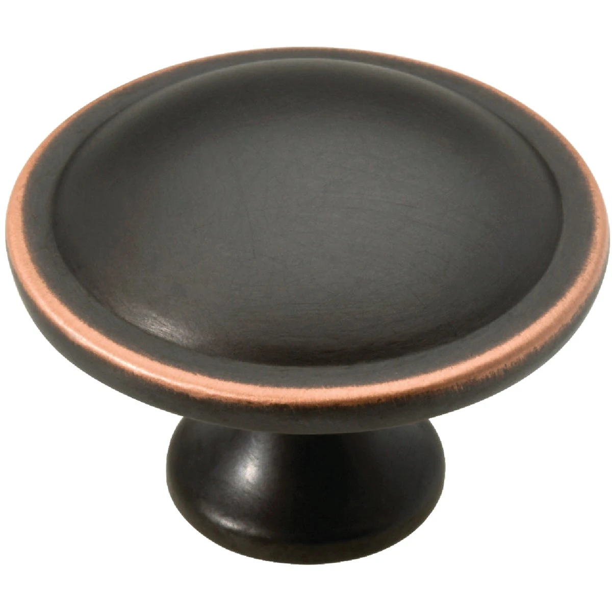 Contempo Cabinet Knobs, Bronze With Copper, 1-1/2-In., 10-Pk.