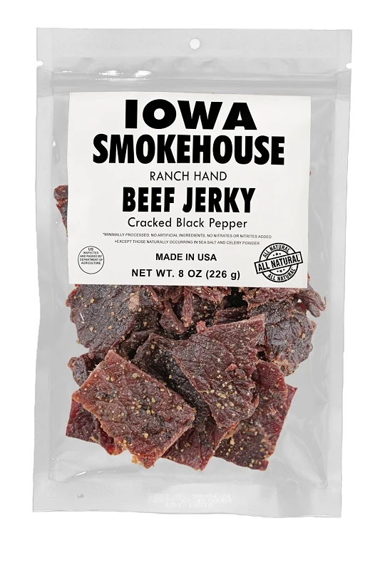 Ranch Hand Cracked Black Pepper Beef Jerky 8 Oz Packet