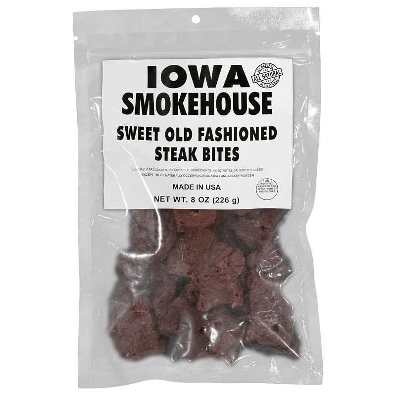Steak Bites Sweet Old Fashioned Beef Jerky, 8 Ounce Package