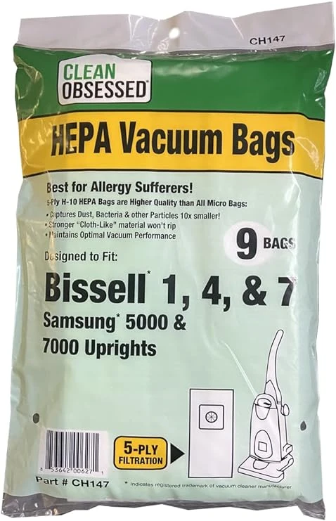 Bissell & Samsung HEPA Vacuum Cleaner Bags, 9-Ct.