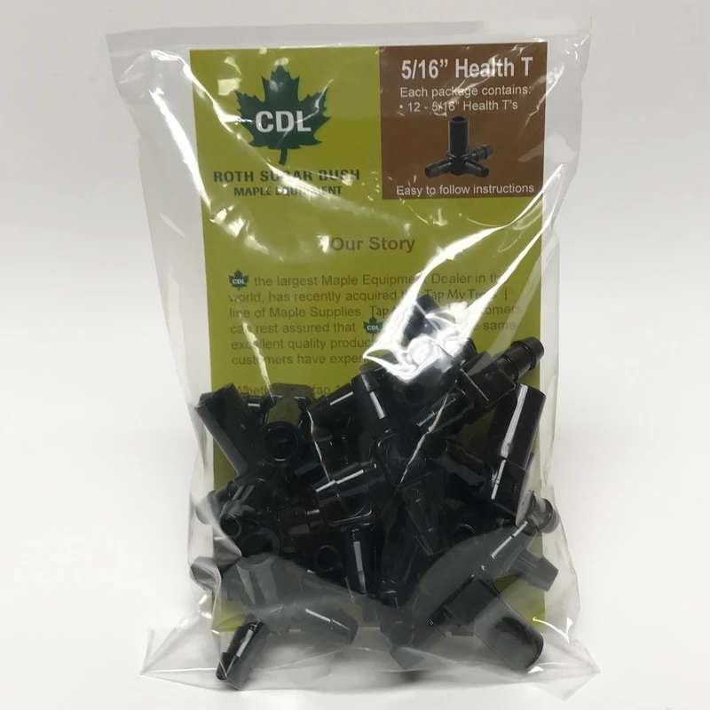 Maple Sap Tubing Tee, 5/16-In., 12-Pk.