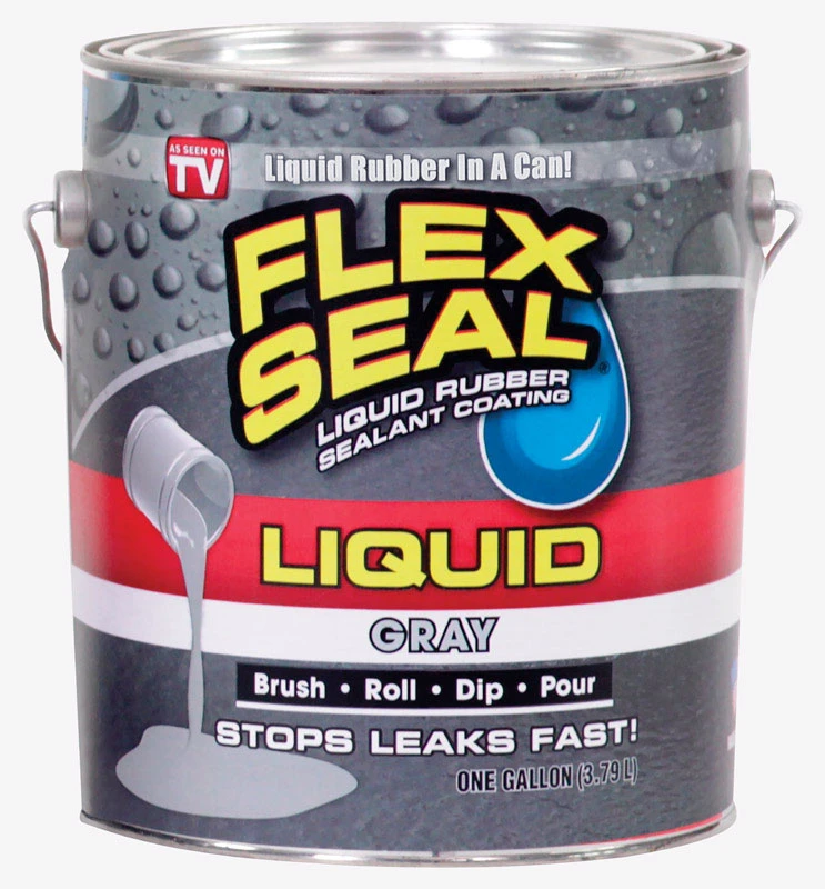Flex Seal Liquid Rubber Sealant, Gray, 1 Gallon, Model Lfsgryr01