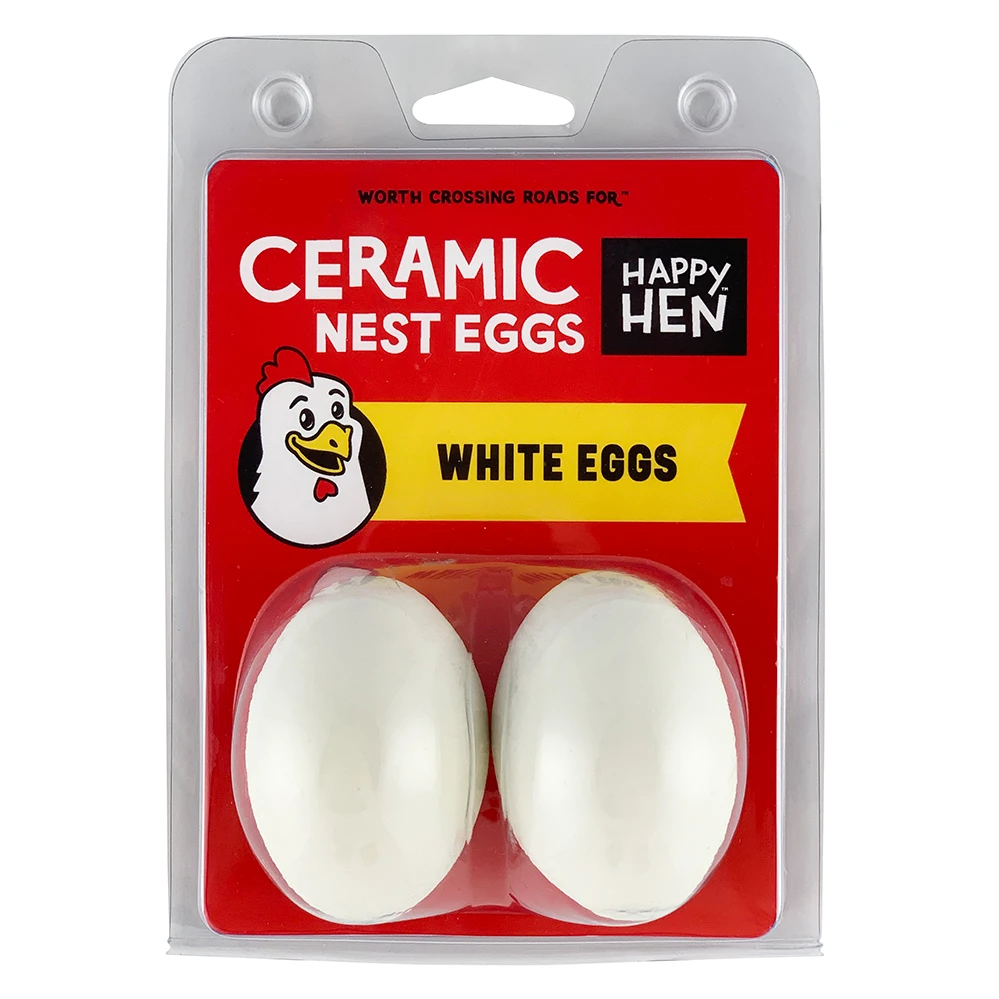 Ceramic Nest Eggs, White, 2-Pk.