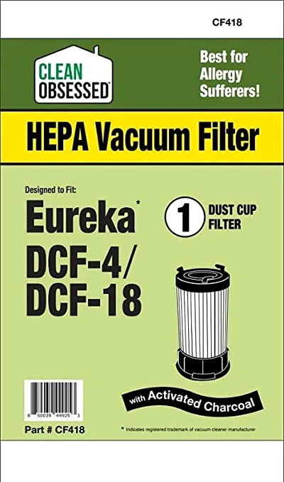 Eureka Vacuum Cleaner Filter, DCF4/18 HEPA, 1-Pk.