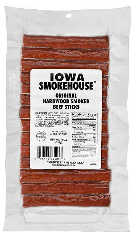 11 Oz. Original Hardwood Smoked Beef Sticks - Delicious Protein Snack