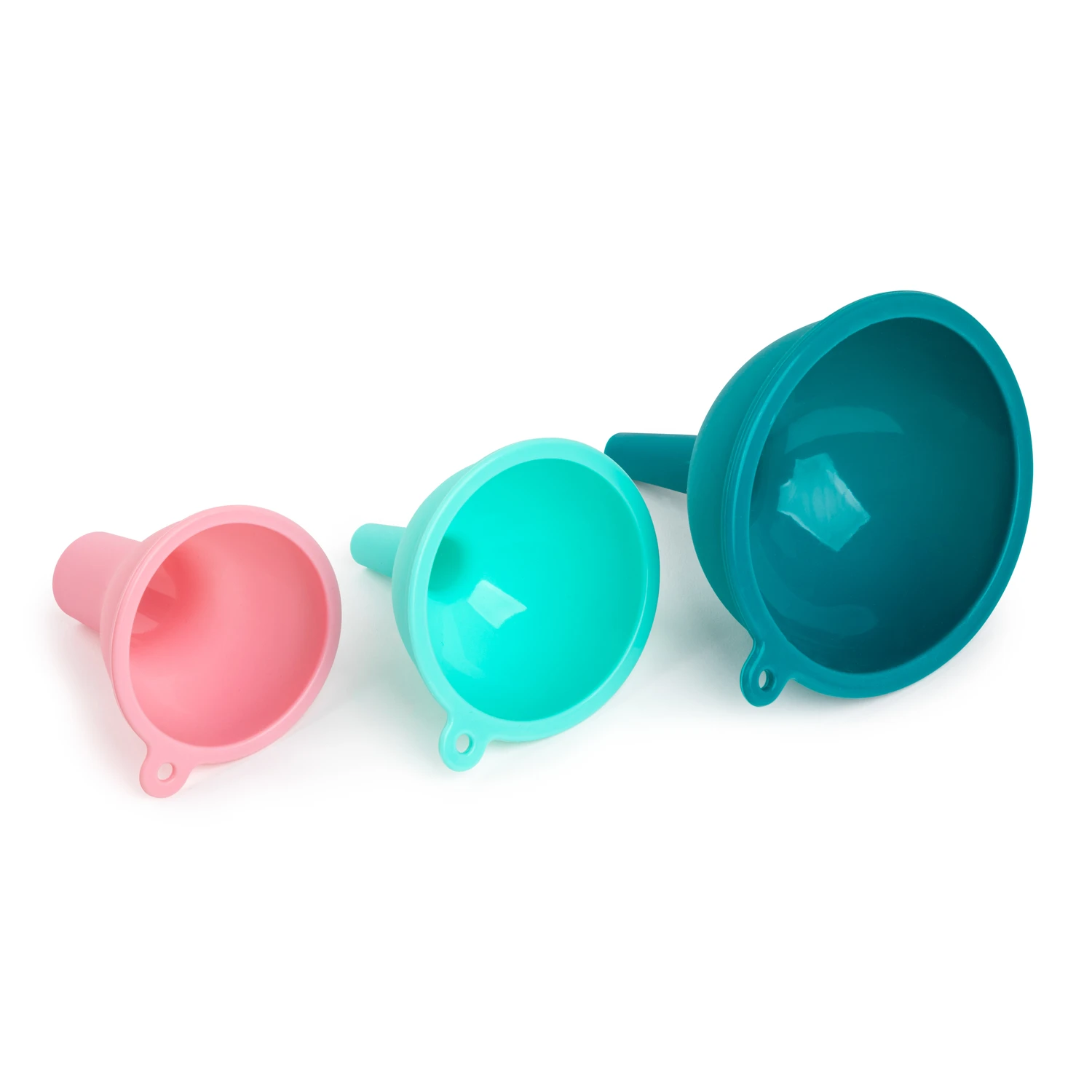 Core Kitchen Silicone Funnel Set - 3 Piece Assorted Colors For All Your Pouring Needs