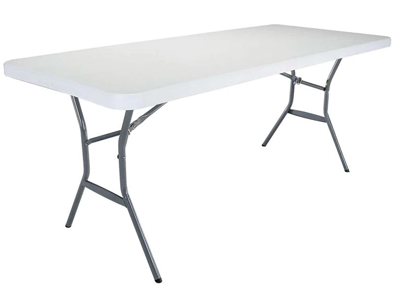 6 Ft. X 30 In. White Granite Folding Table, Model 2924