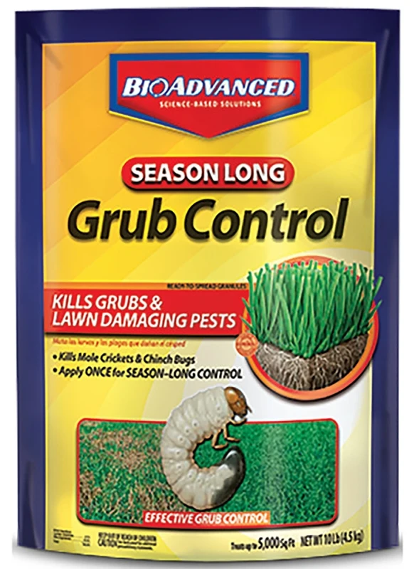 Season Long Grub Control Granules, 10 Pounds, Effective Lawn Pest Treatment
