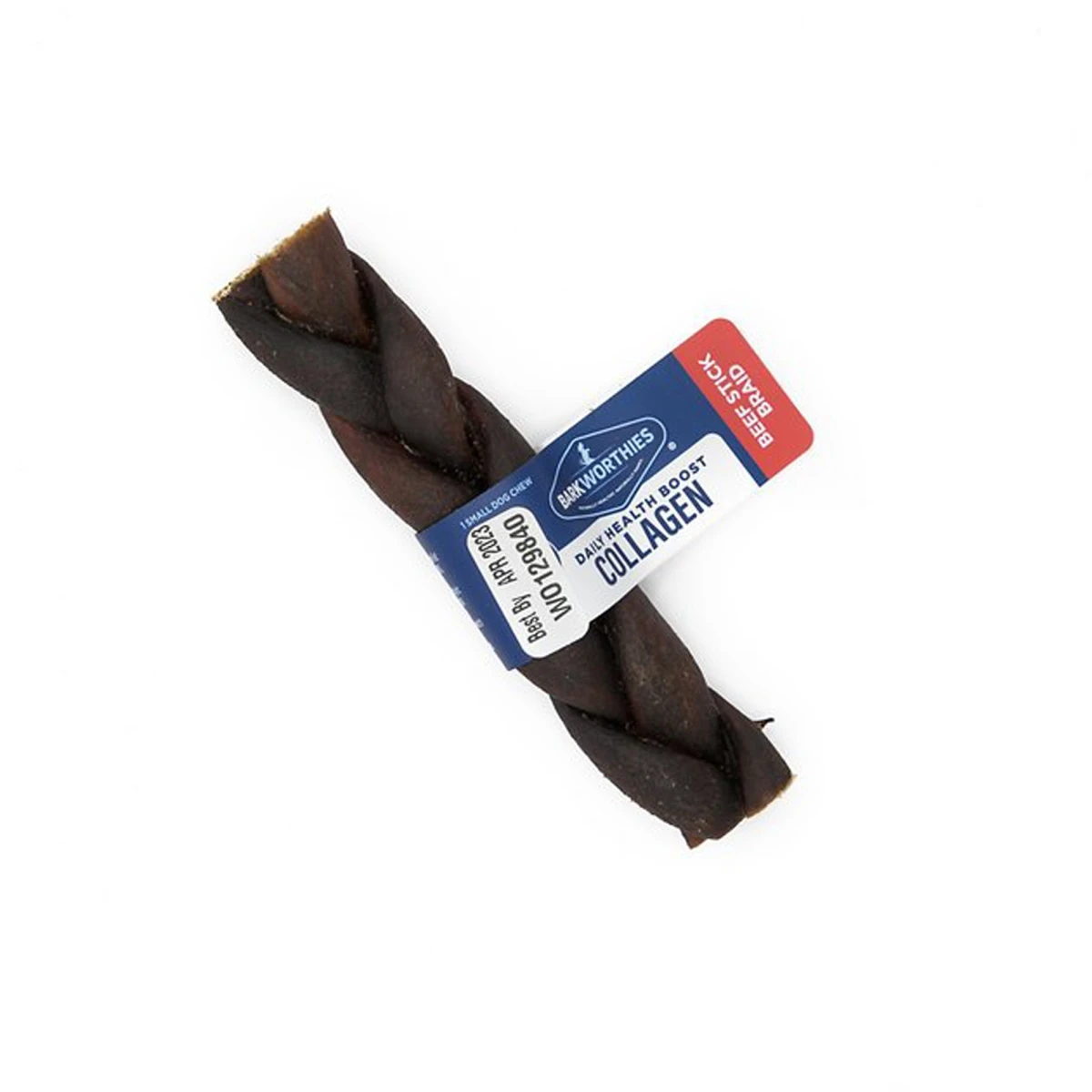 5 Inch Braided Collagen Beef Stick Dog Treat - High Protein & Natural
