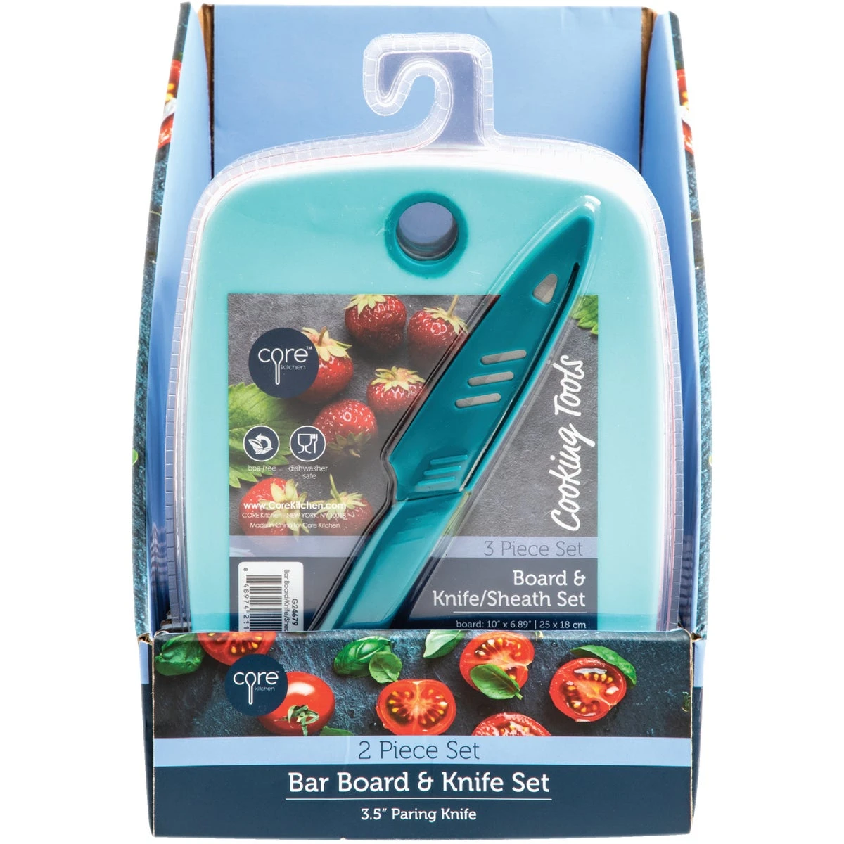 Bar Cutting Board and Knife Set with Durable Wood Board and Stainless Steel Knife