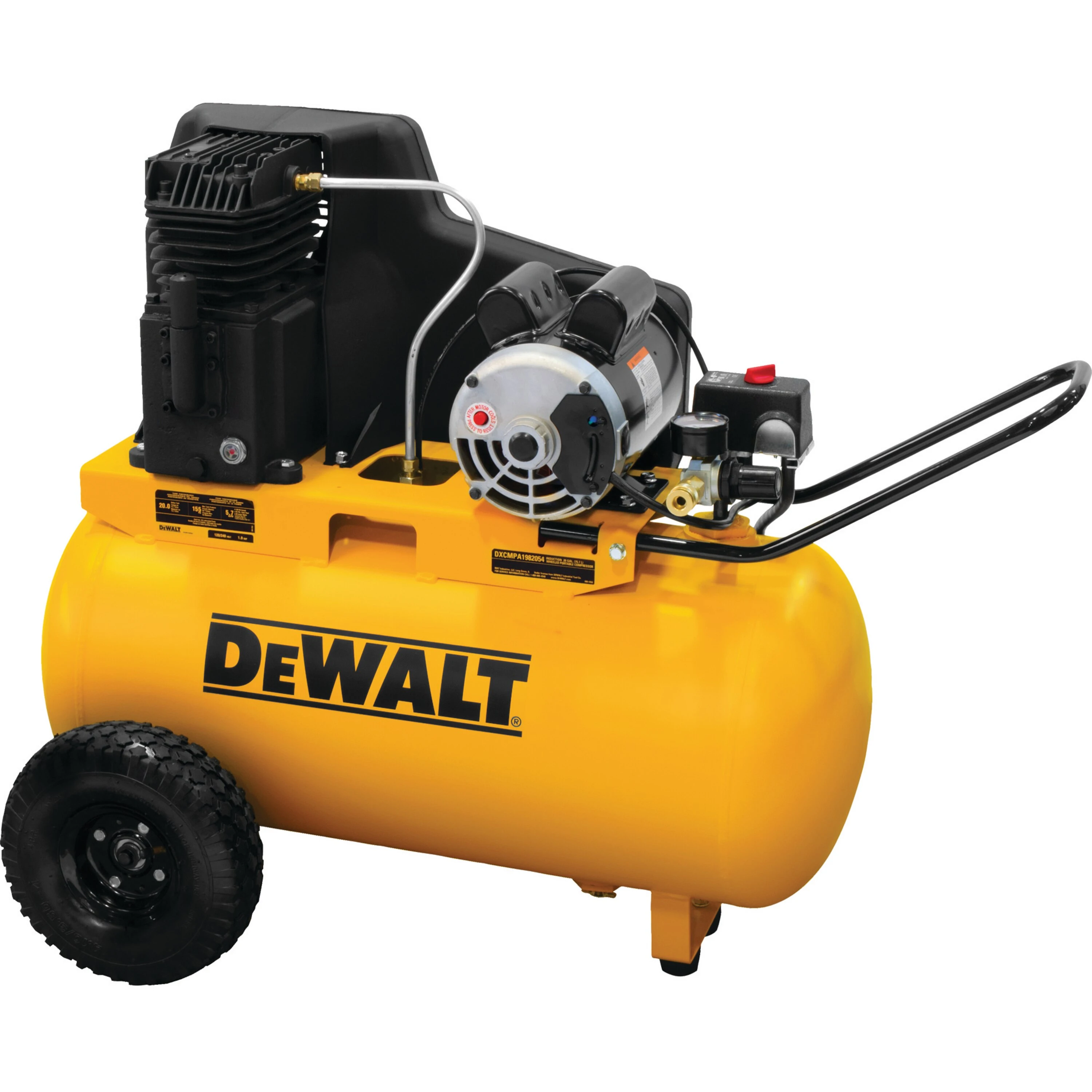 20 Gallon Portable Electric Air Compressor, 120/240-volt, Horizontal Design