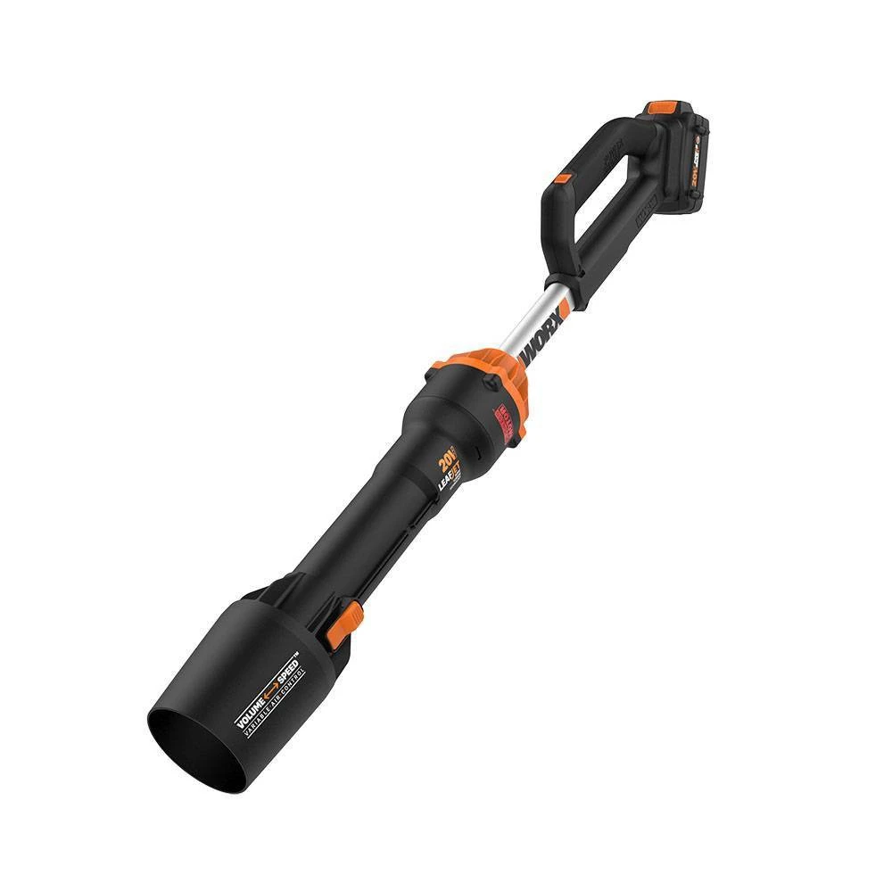 LeafJet Cordless Leaf Blower with Sonic Turbine Fan, 410 Cubic Feet per Minute Airflow, 20-Volt Battery Powered