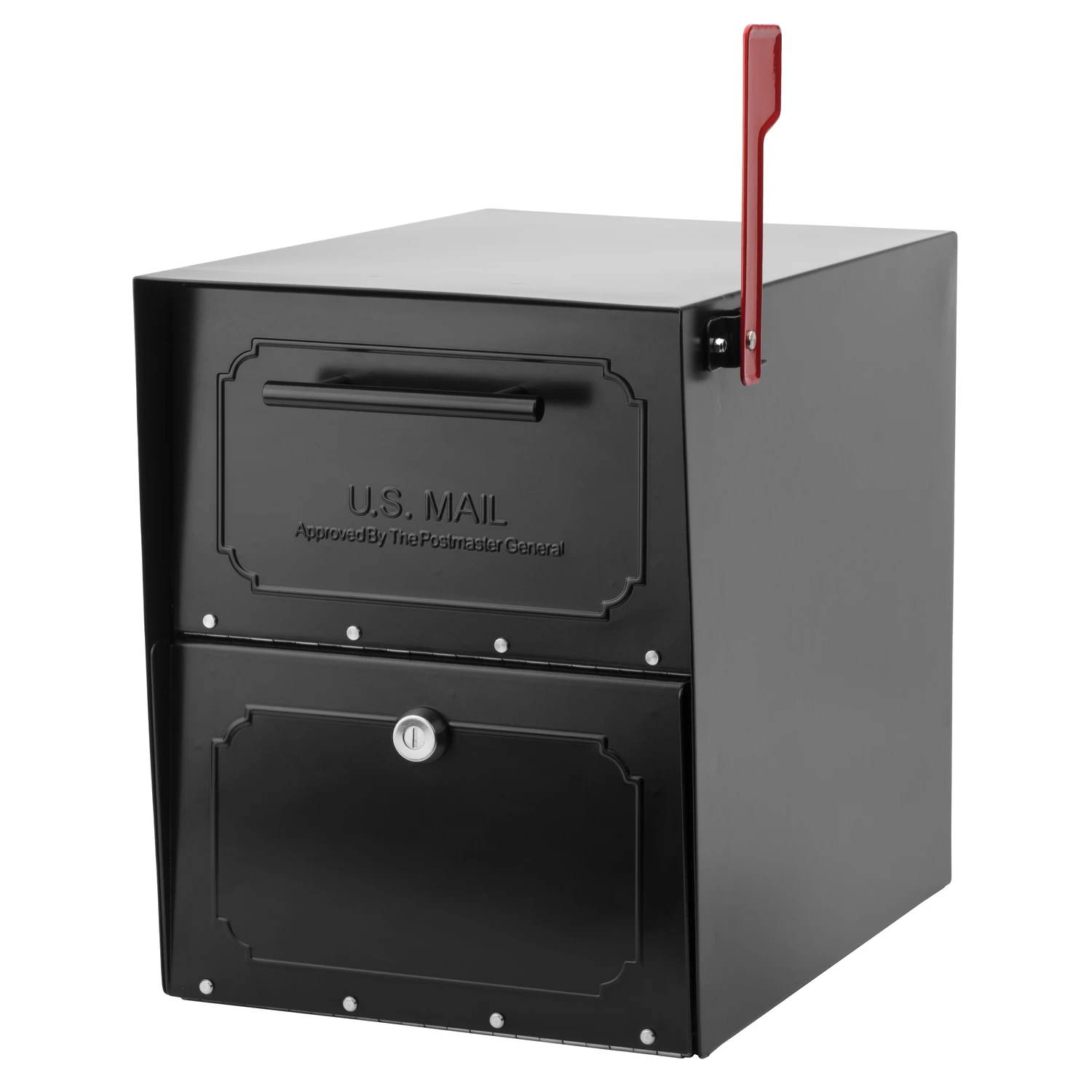 Oasis Tribolt Black Locking Mailbox With Extra-large Storage