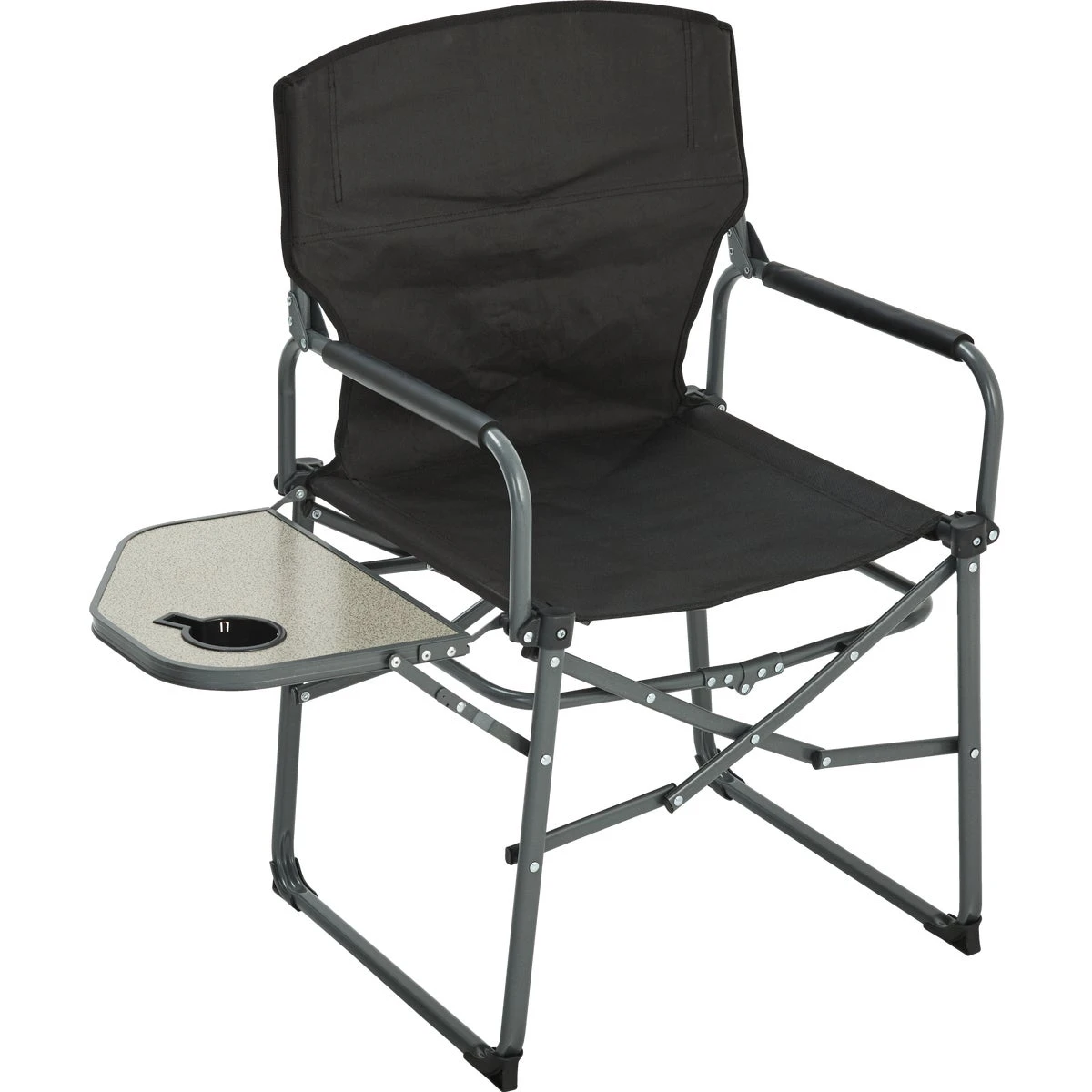 Black Polyester Director Camp Folding Chair With Side Table Ac3008a