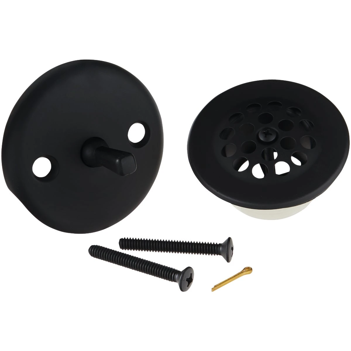 Matte Black Trip Lever Bath Drain Trim Kit - Model 438789