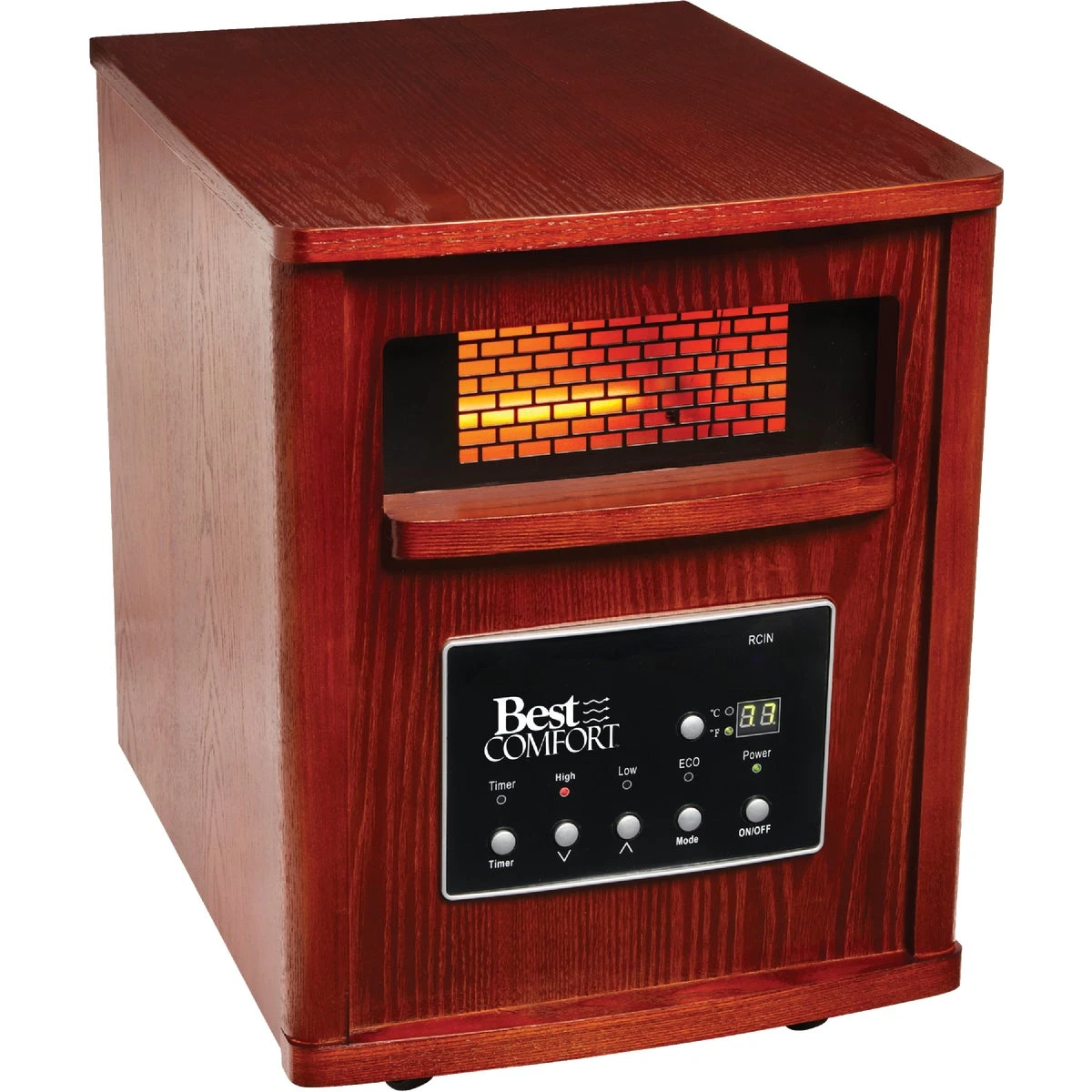 1500w 120v Quartz Heater With Woodgrain Cabinet - Model Gd9315bcw-j
