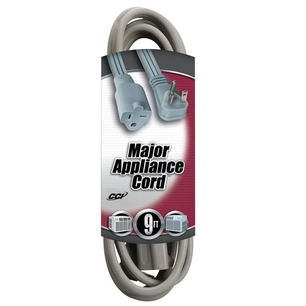 9 Ft. 12/3 Spt-3 Major Appliance Flat Extension Cord With Right Angle Plug