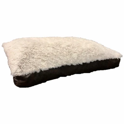 81038 Gusset Pet Bed, Removable Taupe Cover, 27x36-in., 2.5lbs Fiber