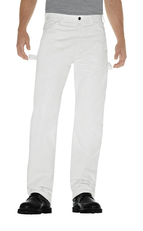 Men's Painter's Pants 40x30 White Drill Fabric Utility Workwear