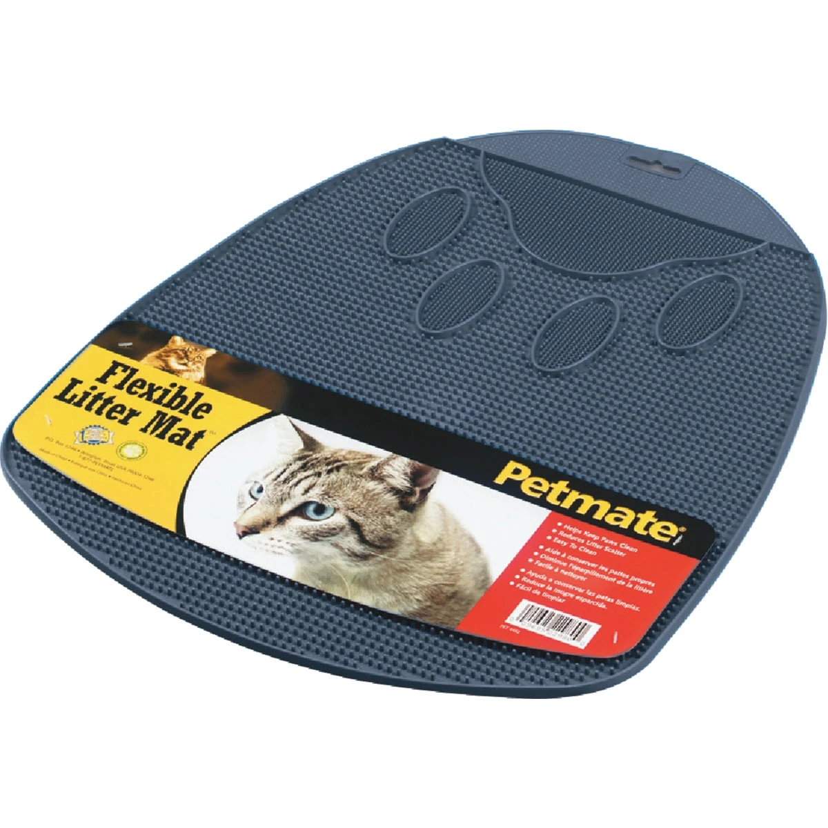 13-1/2 In. X 14 In. Flexible Rubber Cat Litter Mat - Assorted Colors