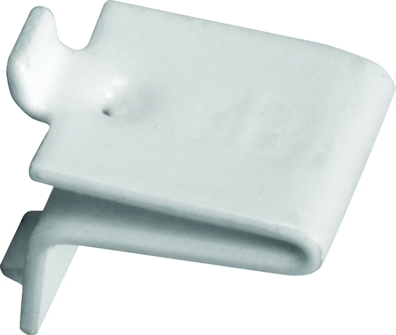 256 Series White Steel Mortise-mount Pilaster Shelf Support Clip