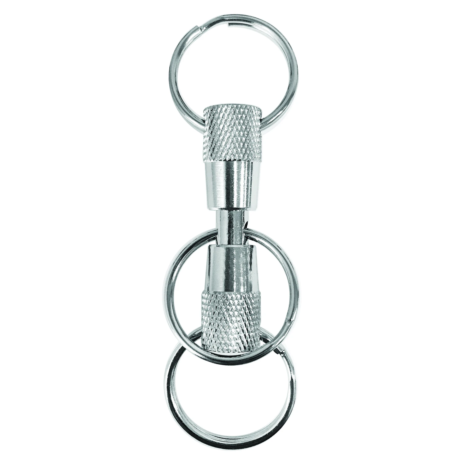 2go 1 In. Diameter Nickel-plated Steel Split Ring Key Ring With 3-way Pull-apart