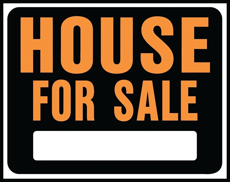 15" X 19" Heavy Gauge Plastic House For Sale Sign - Weatherproof & Durable