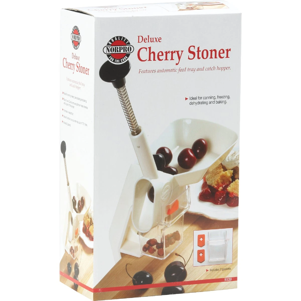 Deluxe Clamp-on Cherry Stoner/pitter With Automatic Feed Tray