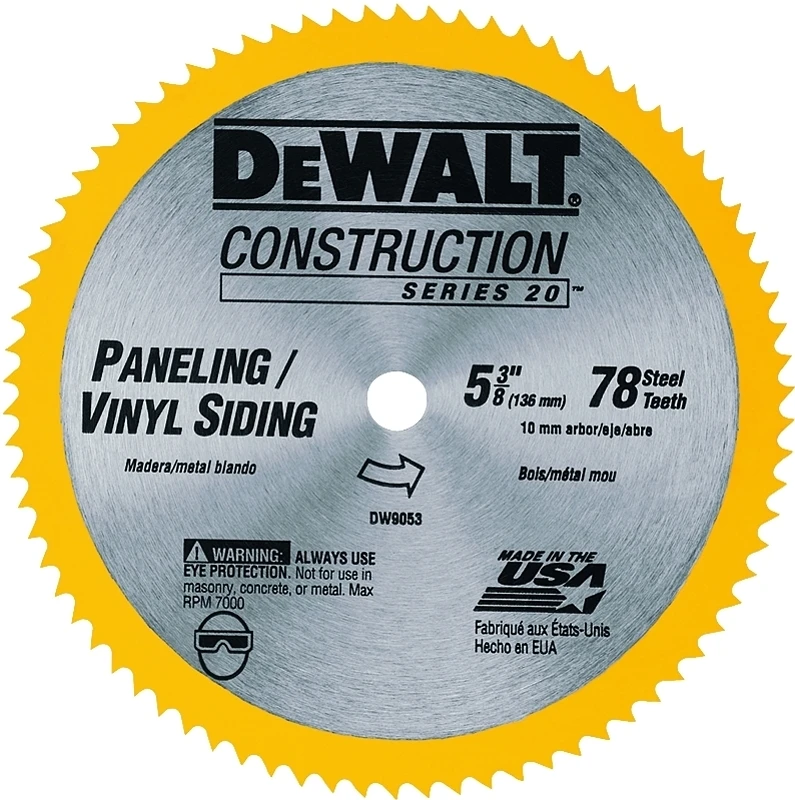 Cordless Saw Blade, 80-tooth X 5-3/8 In. For Thin Materials