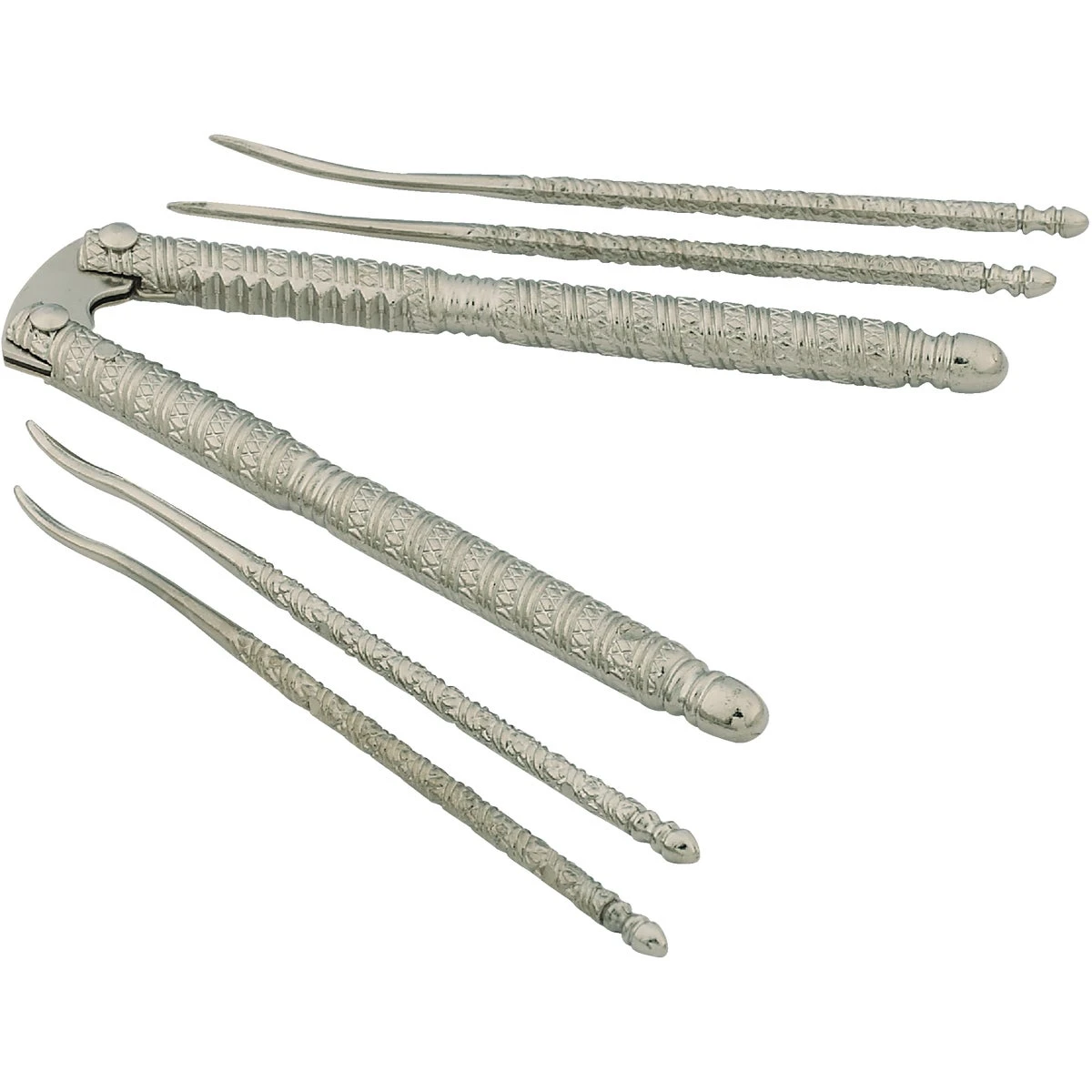 4.75 In. Metal Nutcracker And Pick Set With Textured Grip