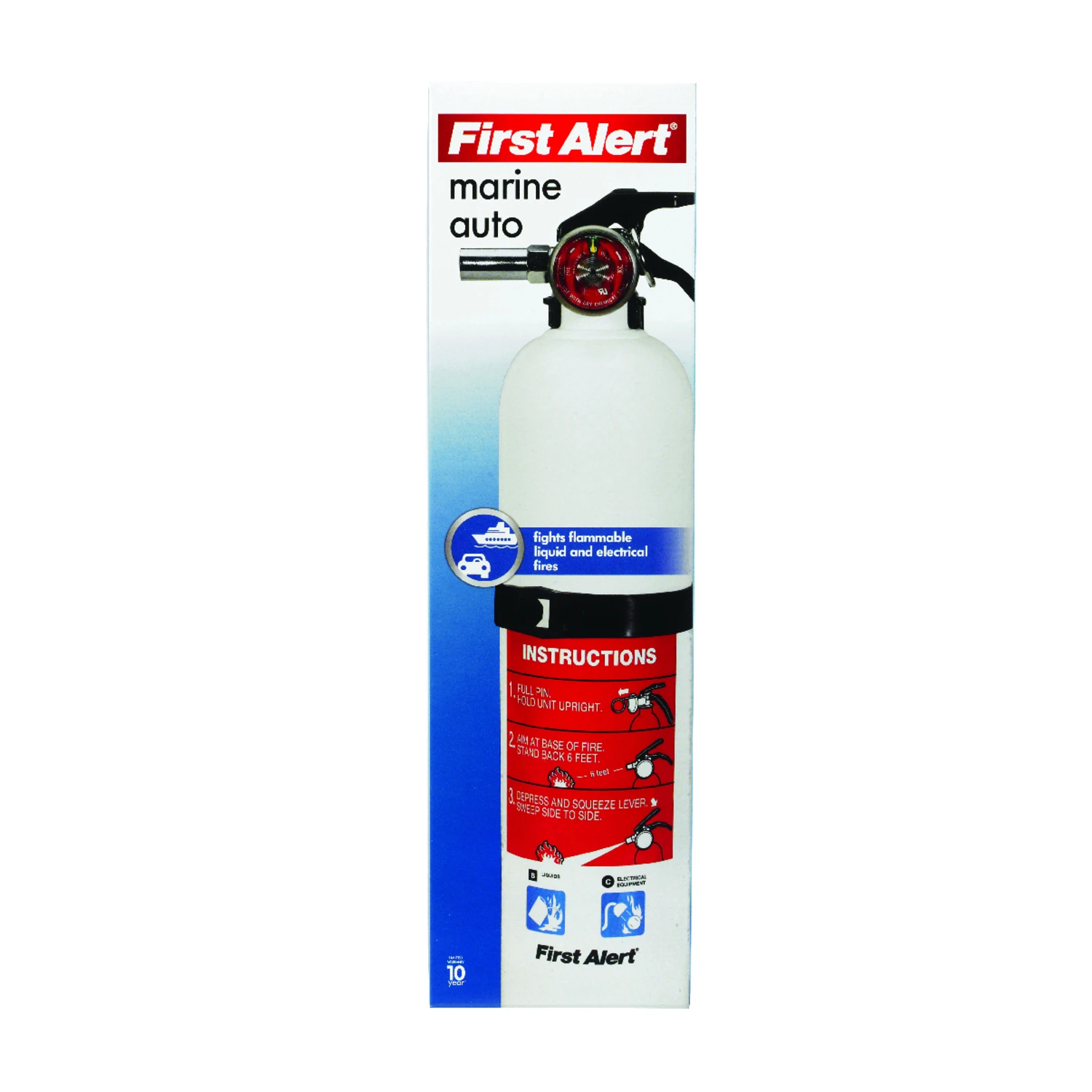2-3/4 Lb Fire Extinguisher For Auto/marine - Osha/us Coast Guard Approved
