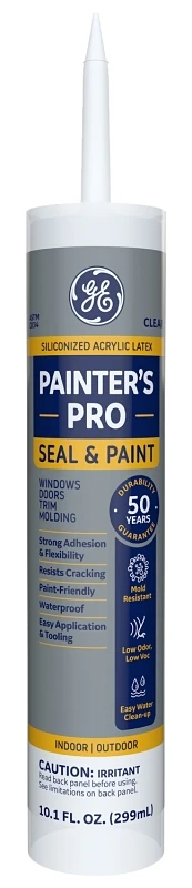 Painters Pro Seal & Paint Sealant, Clear, 10.1 Oz. Cartridge