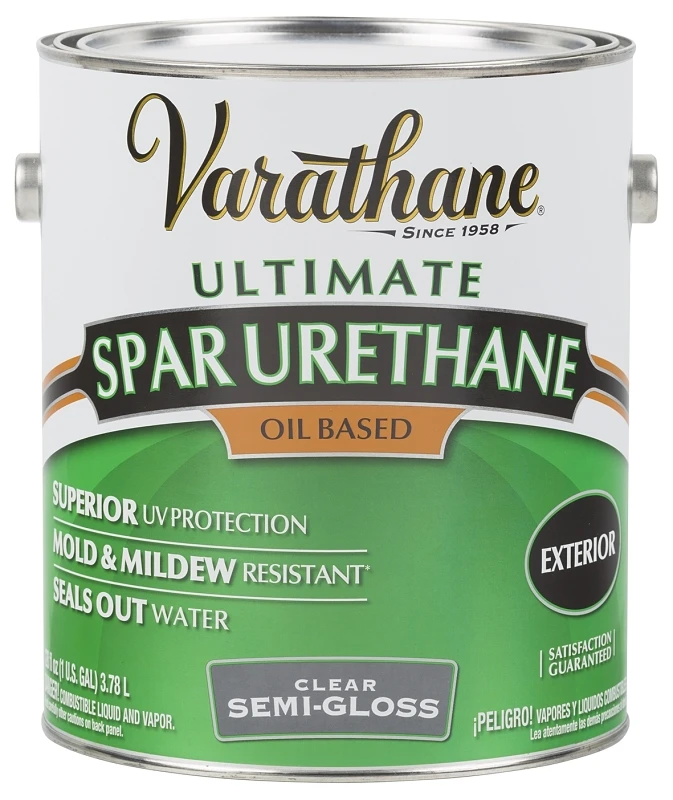 Premium Exterior Oil-Based Spar Urethane Semi-Gloss Finish 1 Gallon