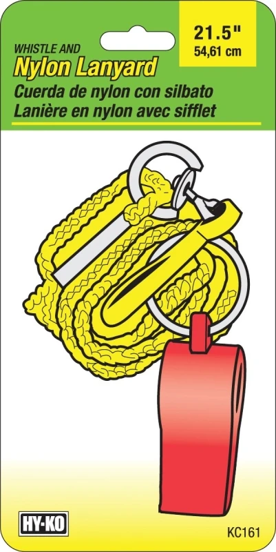 Nylon Lanyard with Whistle, 21 Inch Length, Durable and Lightweight