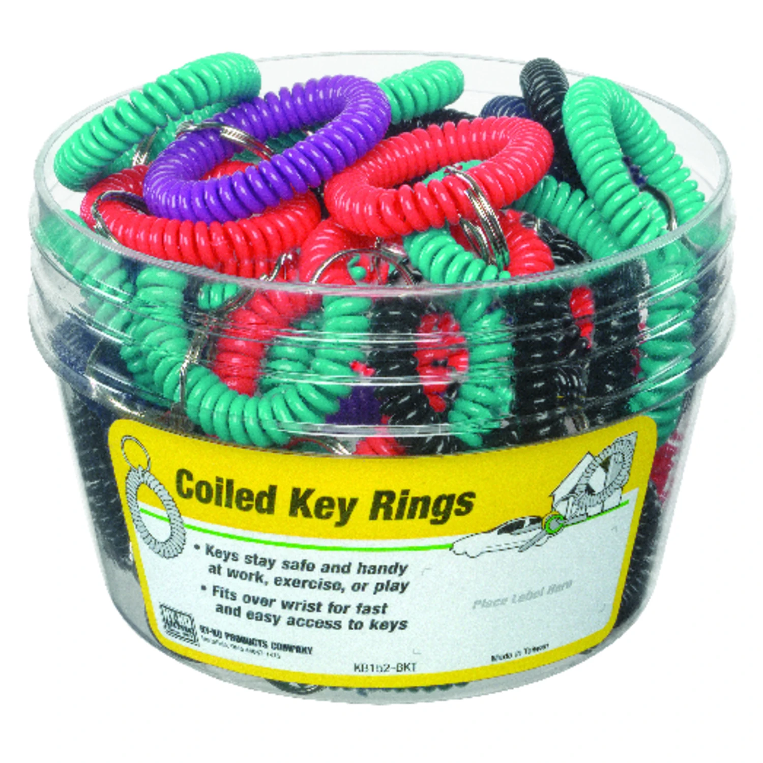 Wrist Coil with Split Ring, 40 Piece Bucket, Durable and Convenient