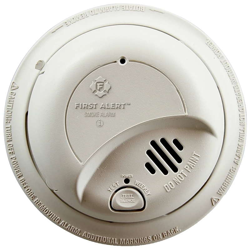 9120lbl Hardwired Smoke Alarm With 10-year Lithium Battery Backup, Ionization Sensor, Ul Listed
