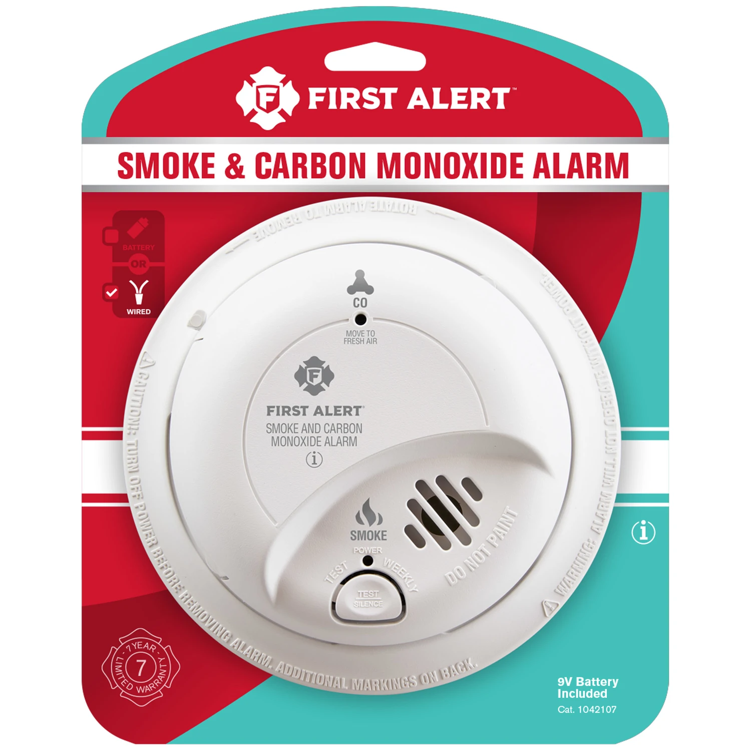Hard-wired Electrochemical Smoke And Carbon Monoxide Detector With Battery Backup