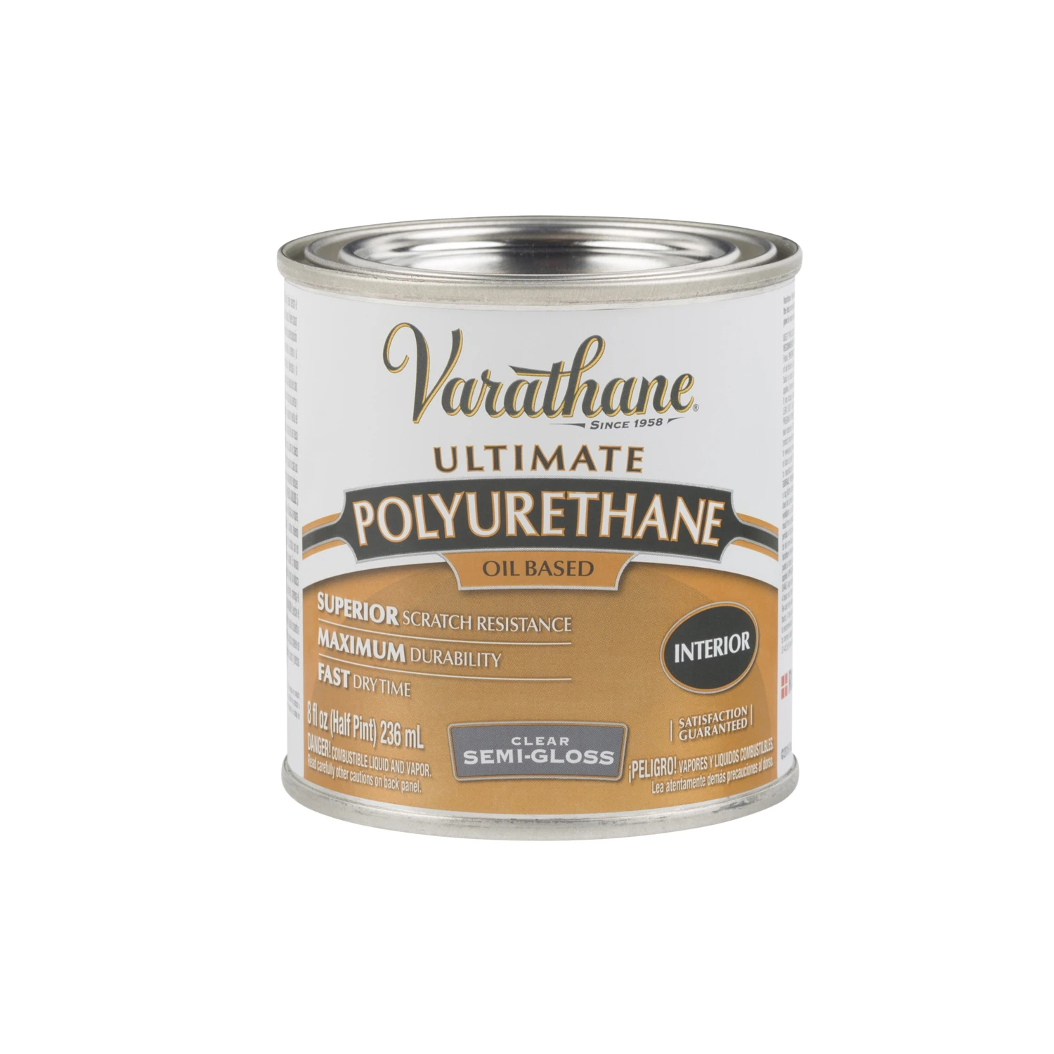 Ultimate Semi-gloss Clear Oil-based Polyurethane 0.5 Pint