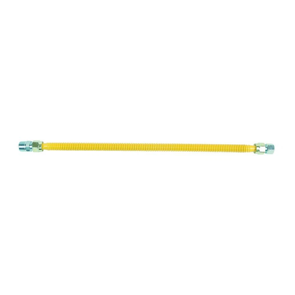 5/8 In. Od X 24 In. Coated Stainless Steel Gas Connector, 3/4 In. Fip/mip