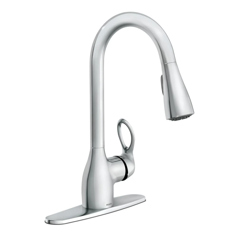 Kleo Single Handle High Arc Kitchen Faucet With Pull-down Spray In Chrome