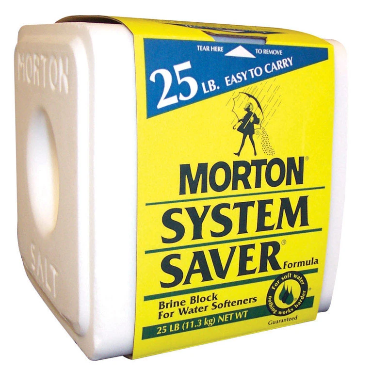 System Saver Water Softener Salt Block, 25 Pounds, High Purity