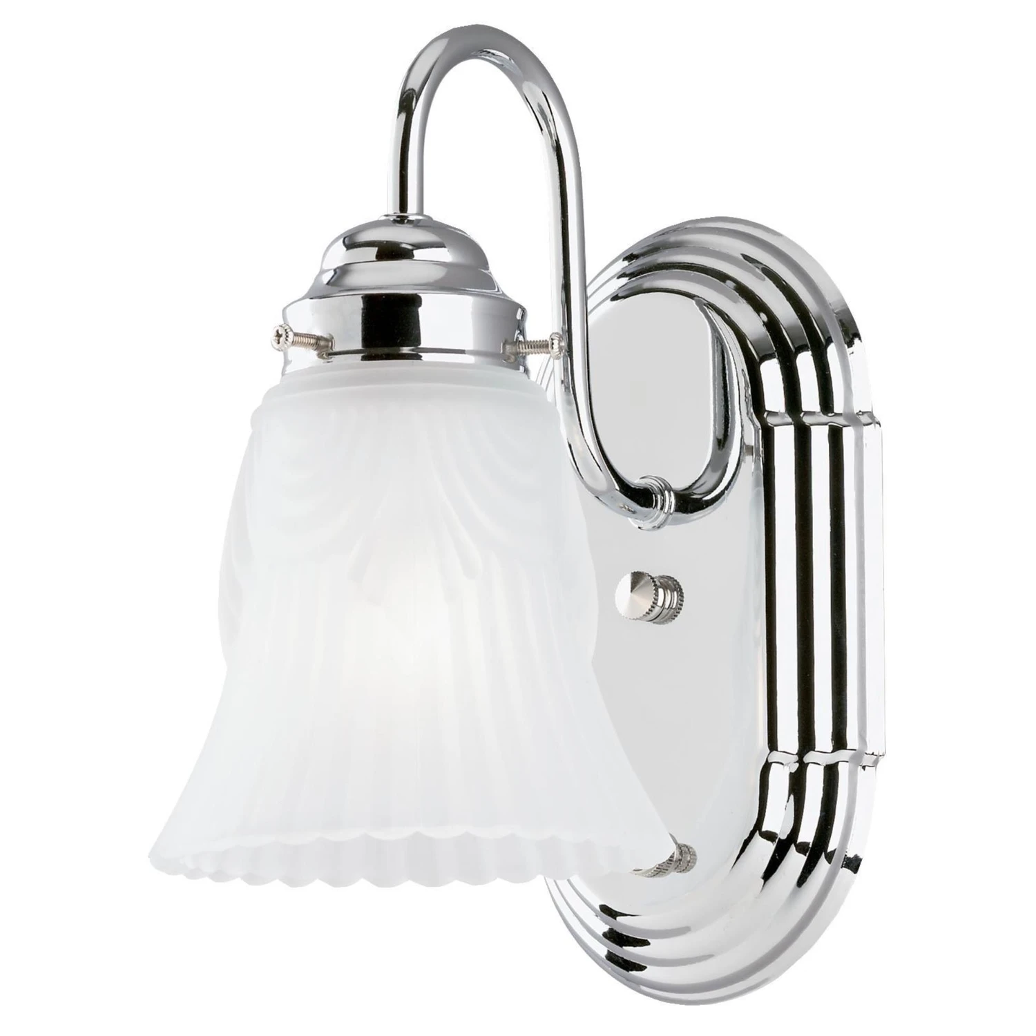 1-light Chrome Wall Sconce With On/off Switch - Model 66521